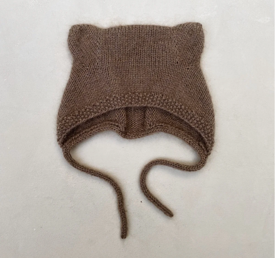 Cashmere Baby Bear Bonnet Knitting Kit