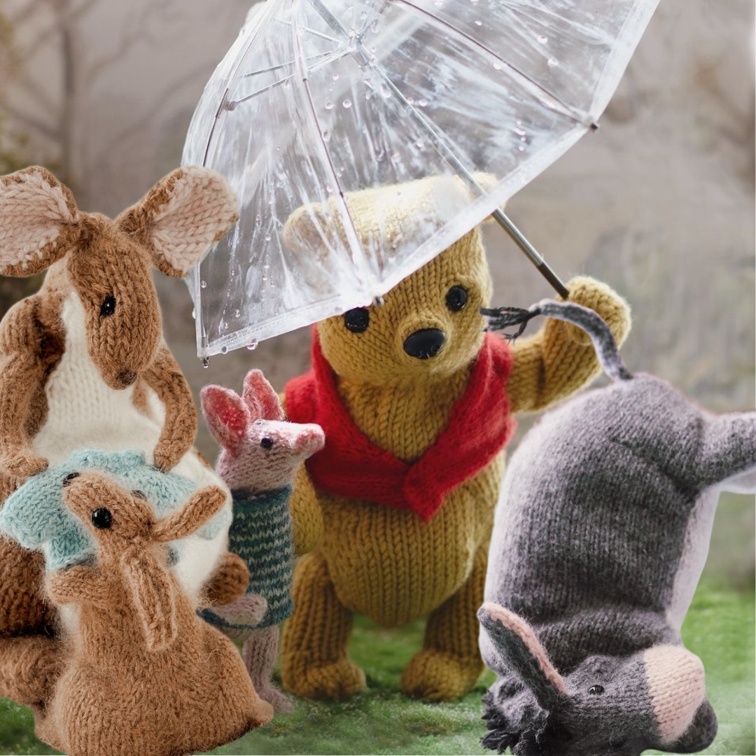 Pooh bear and friends knitting kit