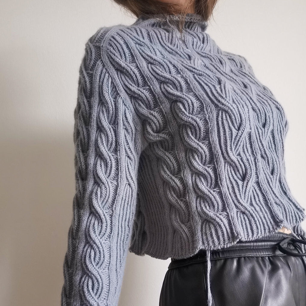 Twisted Cable Sweater Knitting Kit